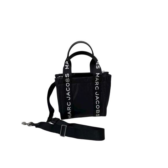 Marc Jacobs Marc-et Tote Small Black Nylon Crossbody Shoulder Bag Logo Strap NWT - Picture 1 of 5